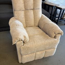 Swivel Rocker Recliner Chair for Adults, Small Recliners for Small Spaces, Manual Recliner with Side Pockets, Upholstered Nursery Rocking Chair for Li