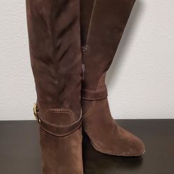 Women's Coach ROBYNN Suede Midcalf Boots Size 6B 
