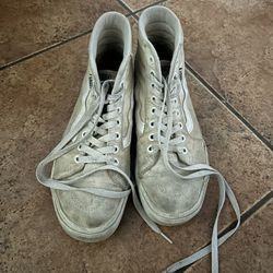 White High Top Vans Women's 8