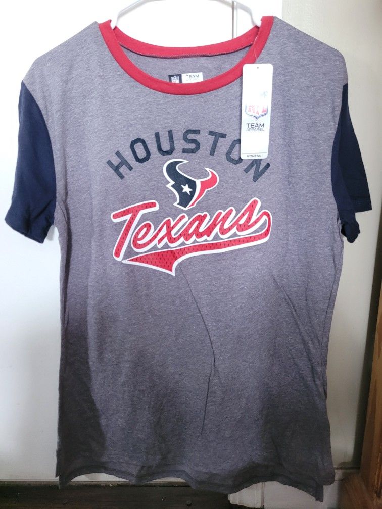 TEXAS TEXANS WOMENS T-SHIRT! SIZE LARGE! BNWT! NFL TEAM APPAREL!