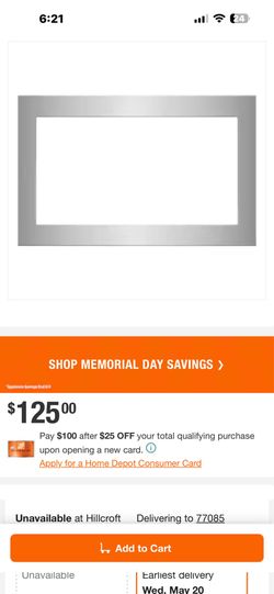 BRAND NEVER INSTALL WHIRLPOOL ANTI-FINGERPRINT STAINLESS STEEL MICROWAVE OVEN TRIM KIT PICK UP AT 16800 AMY RIDGE RD 77053 PLEASE MESSAGE BEFORE COMIN