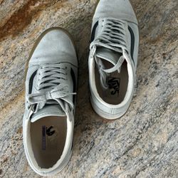 Grey w/ Black Stripe and Gum Bottoms Skateboard Style Vans