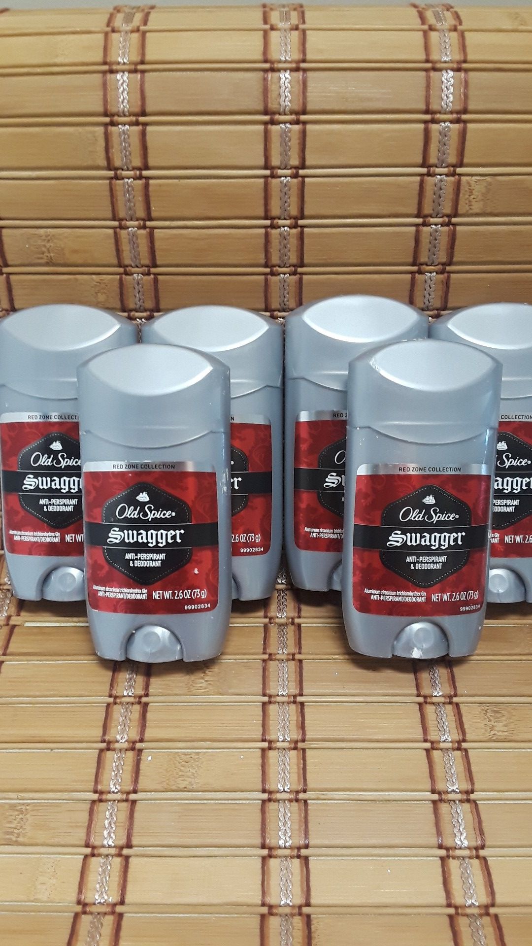 SIX brand-new Old Spice Swagger scent antiperspirant deodorants 2.6 Oz each