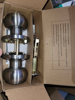 Probrico Brushed Nickel Bed/Bath Knobs Keyless PrivacyInterior Doors L &KYh-
