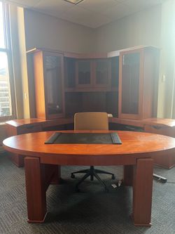 Executive Office Desk and Hutch Suite