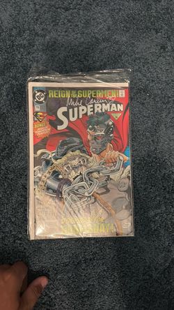 Autographed Reign of the Supermen "Superman Doomsday" Number 78 Carded DC Comics