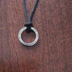 Tiffany & Co Black Cord Necklace 