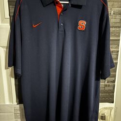 Vintage Nike Dri-FIT Polo Shirt Men’s XL Syracuse University Blue Orange Golf