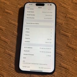 Unlocked iPhone 15 PRO MAX 256Gb clean like new with screen protector 