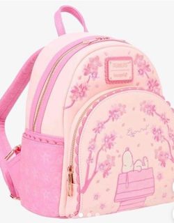 Loungefly Peanuts Snoopy Cherry Blossom Mini Backpack