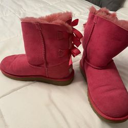 Hot Pink Ugg Boots With Bows