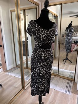 Really Cute Black Animal Print Dress 