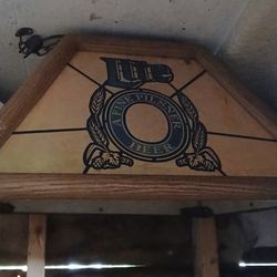 Vintage Miller Lite Wooden Pooltable Light