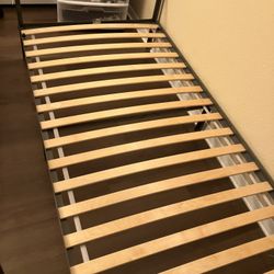 IKEA GRIMSBU Gray Metal Twin Bed 