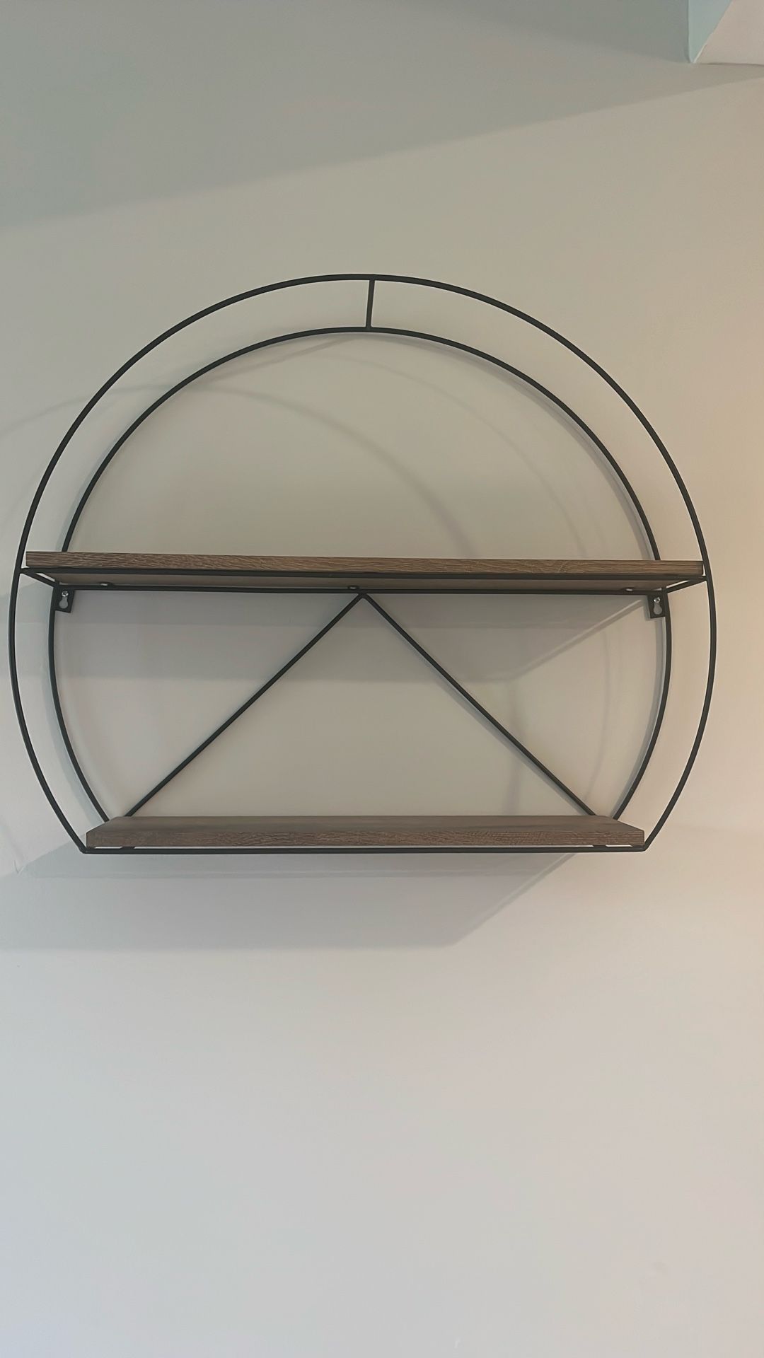 Wrought Iron And Wood Wall Shelf