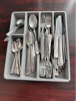 Flatware Lot of 65 Pieces Mismatched Set Knives Forks Spoons