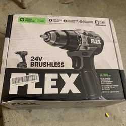 FLEX 24-Volt 1/2-in Single Sleeve Keyless Ratchet Brushless Cordless Drill (Charger and 1 Battery  Included)