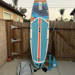 Niphean Inflatable Stand Up Paddle Board with SUP Accessories, Anti-Slip EVA Deck, 10’6’’ Inflatable