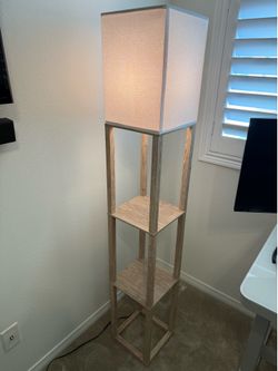 Two tier shelf lamp