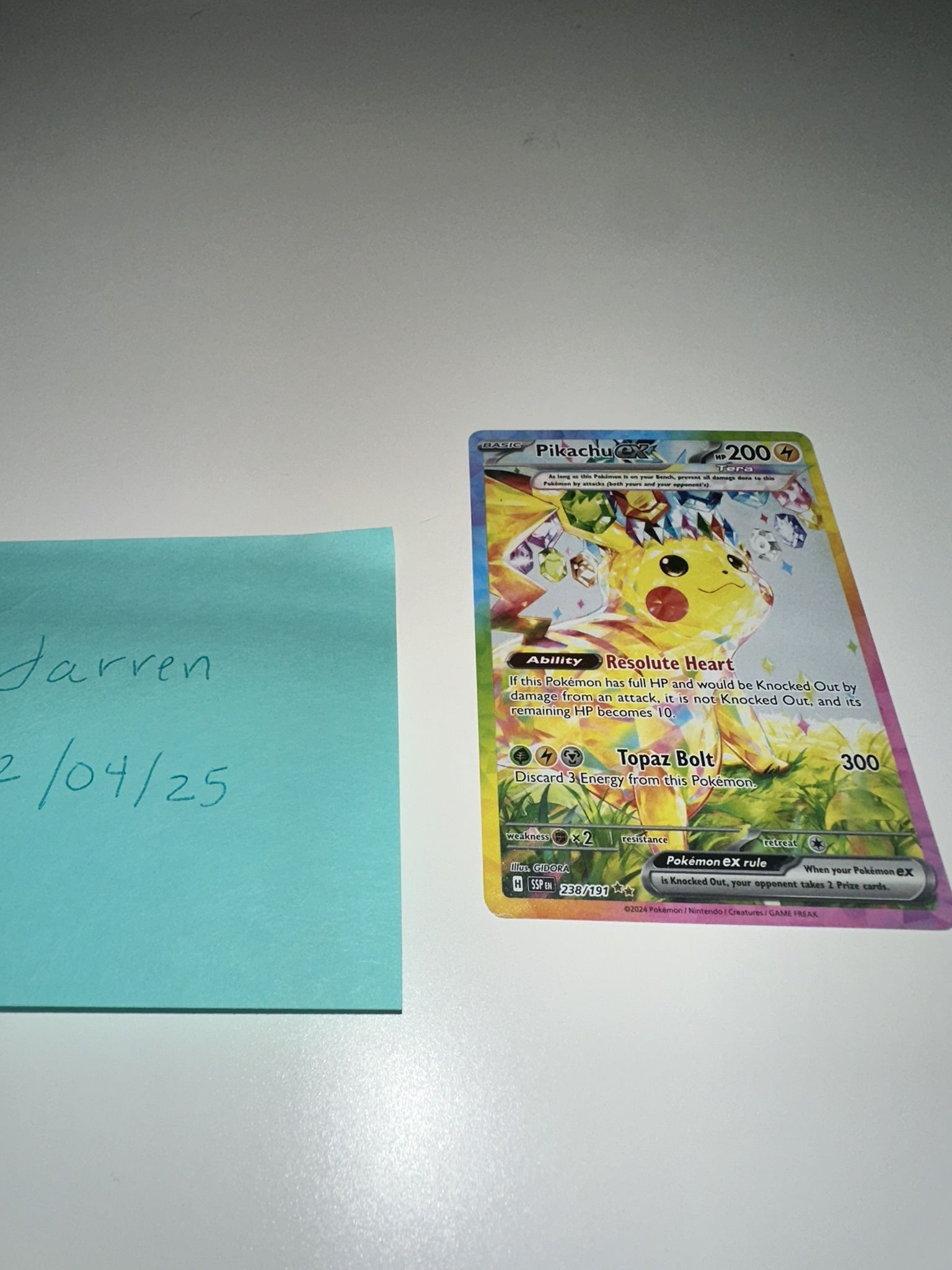 Pikachu EX Surging Sparks