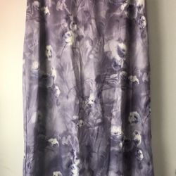 Purple Floral Skirt , Large