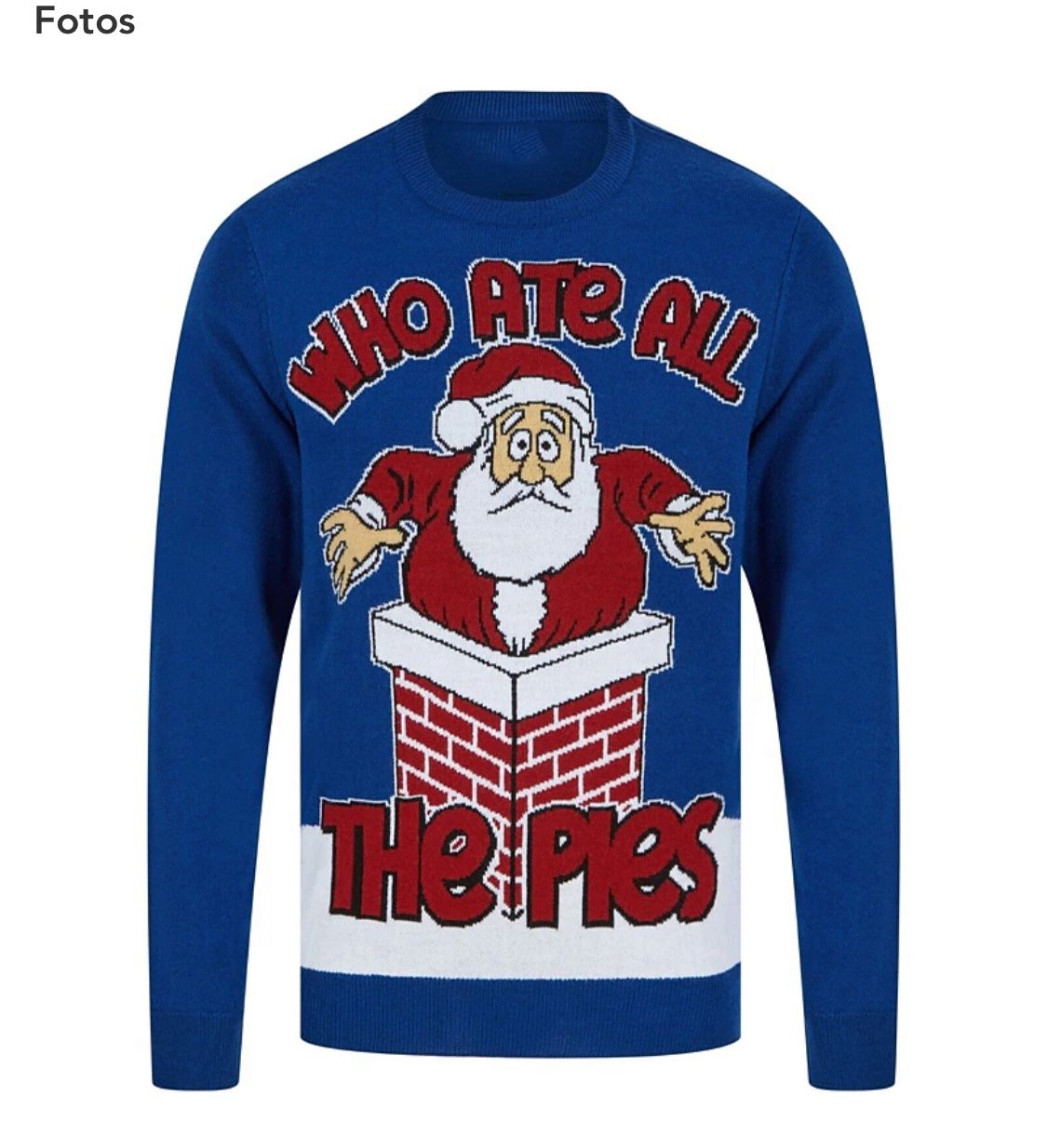 Ugly Christmas sweater, funny sweaters for men, Santa Claus print sweater with Christmas lettering, knitted sweater, New Year's Eve sweater, outdoor s