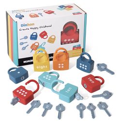 Kids learning locks with keys