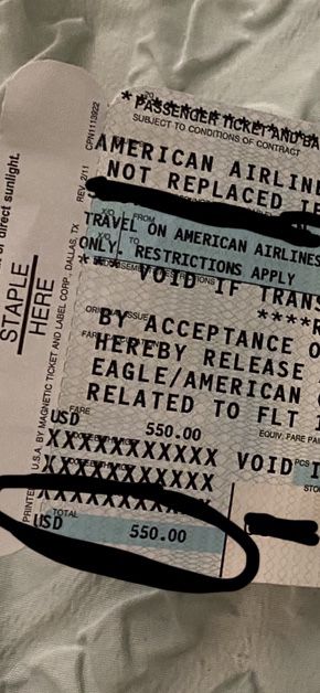 American Airlines Travel Voucher