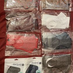 Face mask Whit Hair Band 