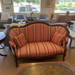 Antique Pink Upholstered Sofa