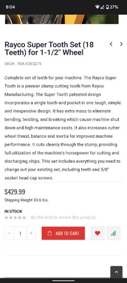 Raycovstump Cutter Set