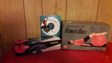 NEW Fitness Ball with New Pump and CD all for $12