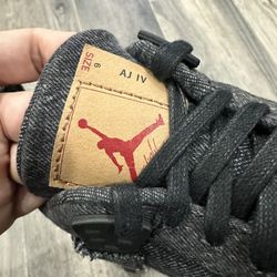 Unreleased Sample Jordan 4 Black Levis 6Y $200