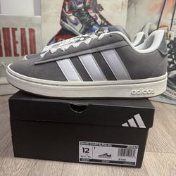 Size 12 - New Adidas Grand Court Alpha Grey White Gum Casual Shoes