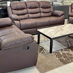 Grey Black and Brown Sofa Loveseat Chair Livingroom Set, Couch Furniture Sleeper Modular Leather Power Manuel