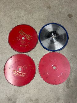 Set of 4- 12” Miter Saw Blades- New and lightly used