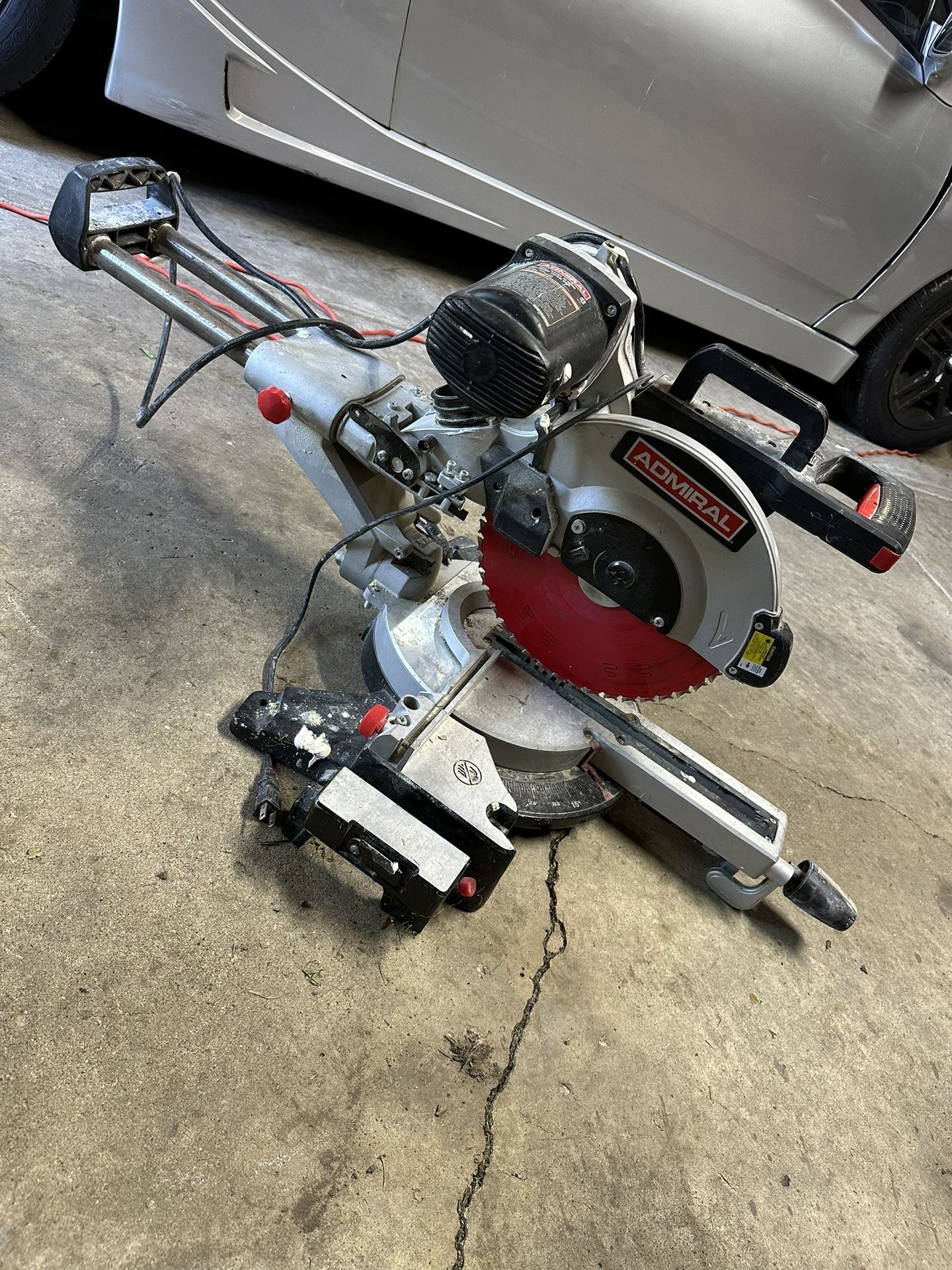 ADMIRAL 12 in. DualBevel Sliding Compound Miter Saw with LED & Laser