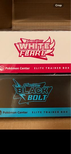 Black bolt white flare pokemon center ETB sealed new pokemon