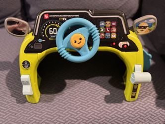 Fisher-Price Baby & Toddler Learning Toy Laugh & Learn Sit & Steer Driver Car Activity Center with Smart Stages for Ages 6+ Months