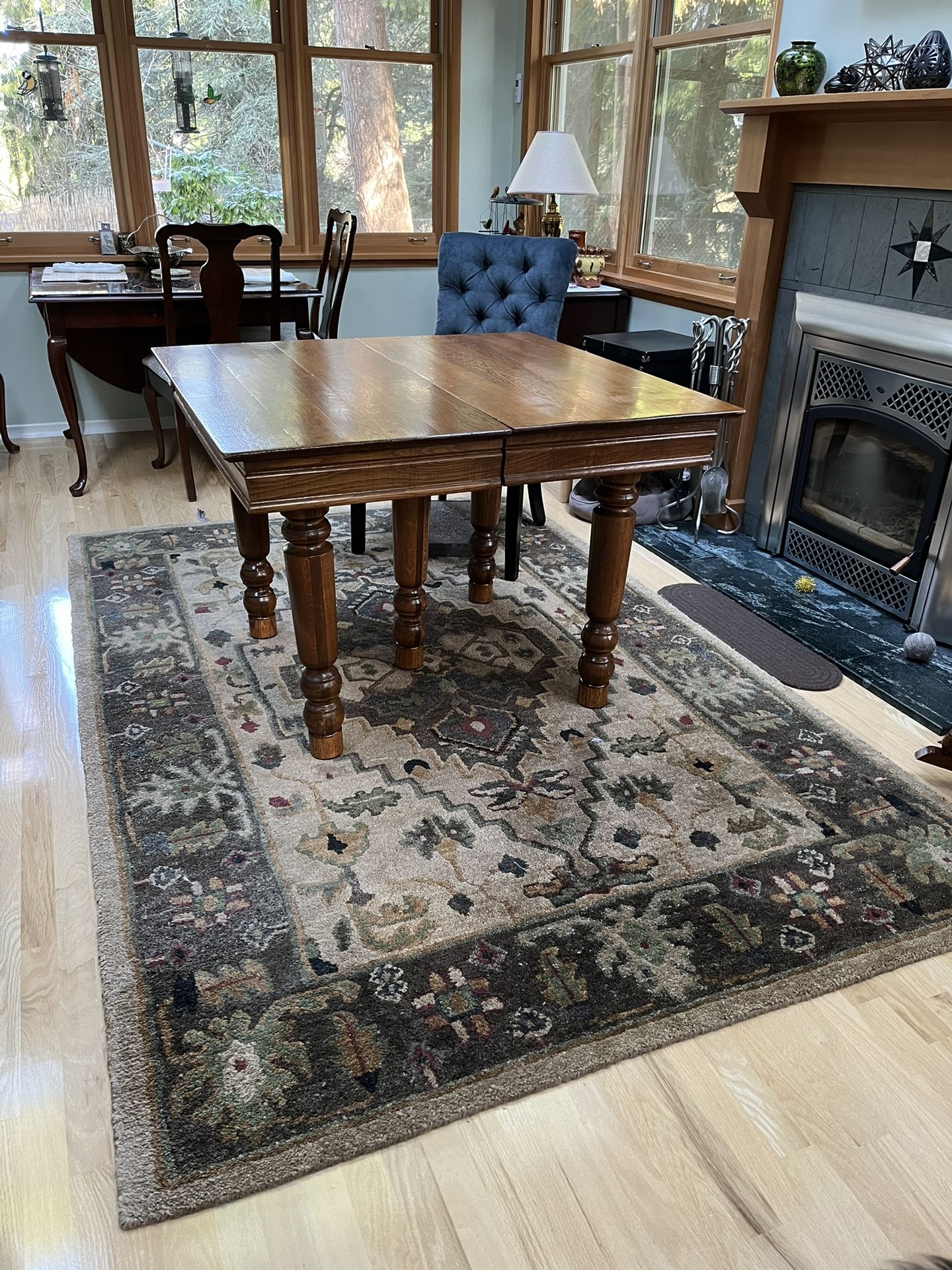 5 Leg Oak Dining Table Circa 1850