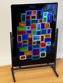 Dichroic Glass Fuses Art Panel