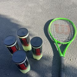 Tennis Racket & Tennis Balls