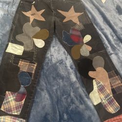 Patch Work Pants Custom Made Dickies Size 34 