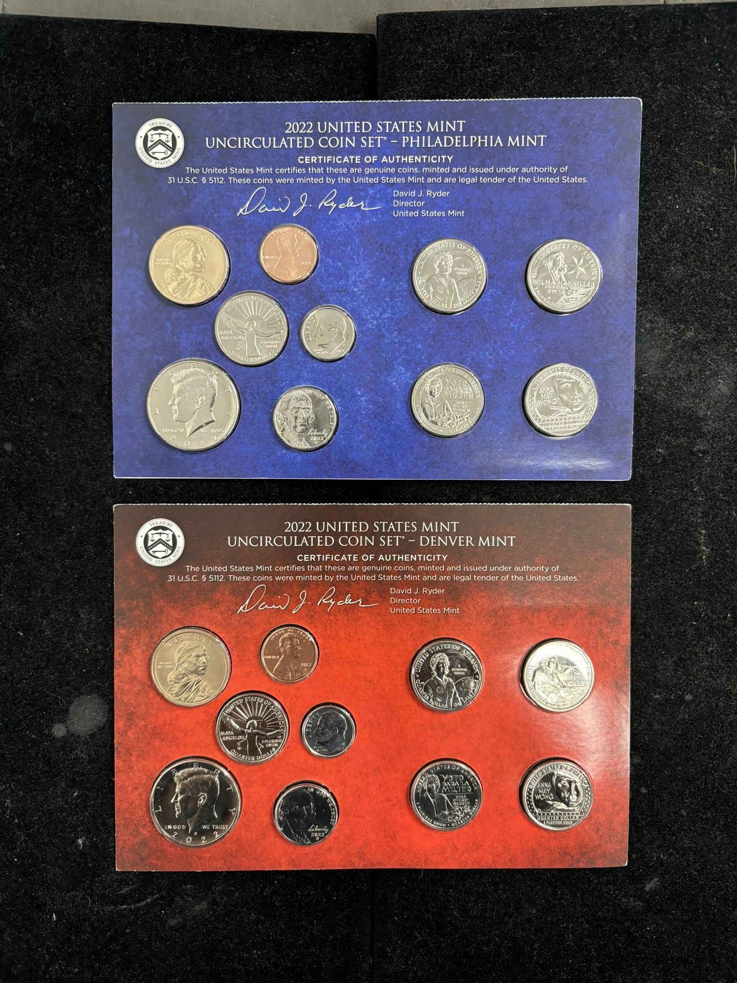 2022 U.S. Mint Set in OGP -- 20 TOTAL PERFECT COINS!