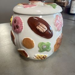“Cookies All Over” 1950s vintage cookie jar