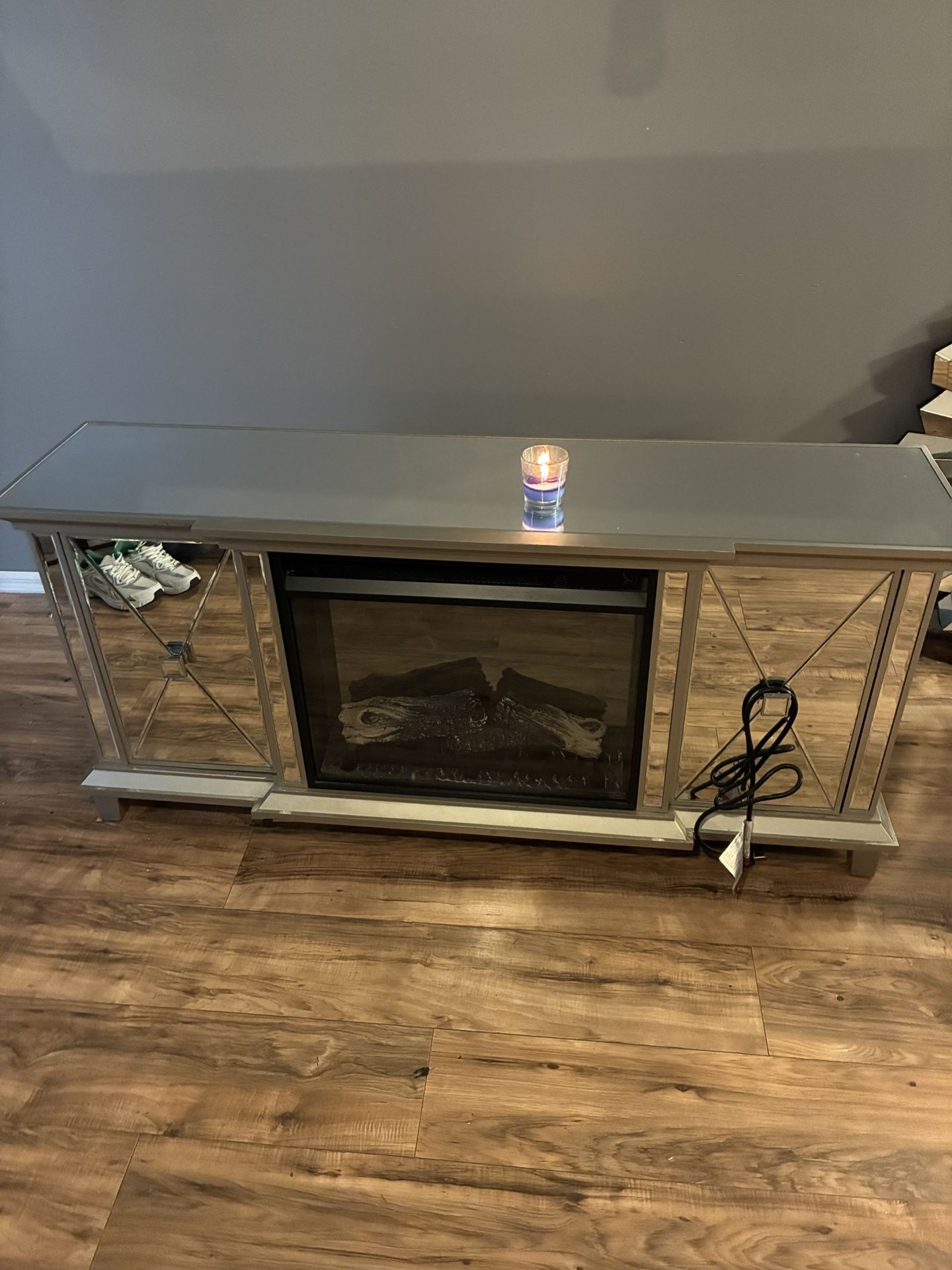 Electric Fire Place With Storage 