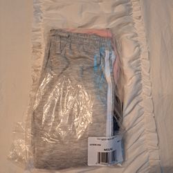 Girls Pants Size Medium  5/6 New! Gray Pink Blue