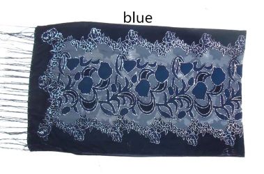 Blue glitter velvet hijab