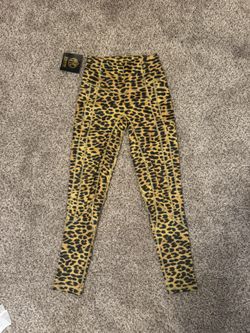 Luxury Leopard Print Workout Leggings With Pockets 