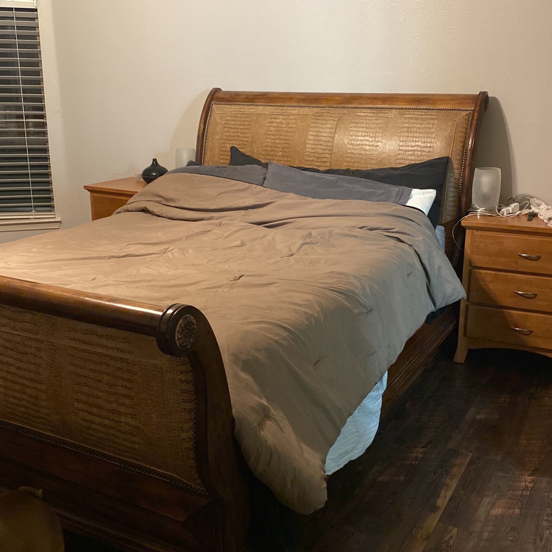 Bed Frame Only Queen Sleigh Bed